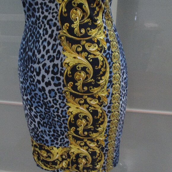 90's Cache Animal / Baroque Print Tank Style Dress - Picture 2 of 6